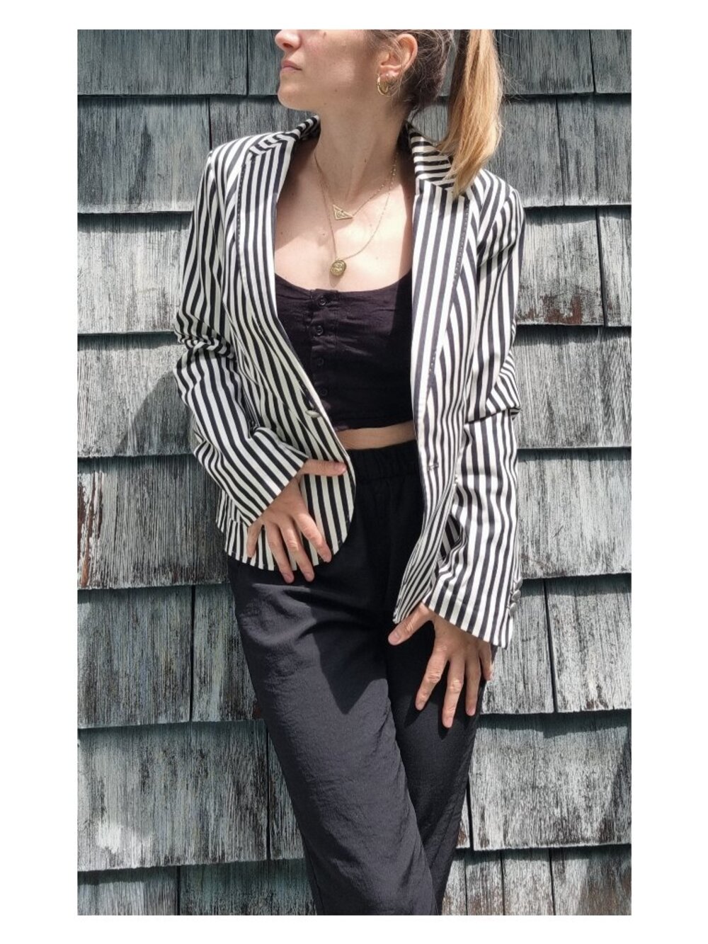 Olsen striped blazer